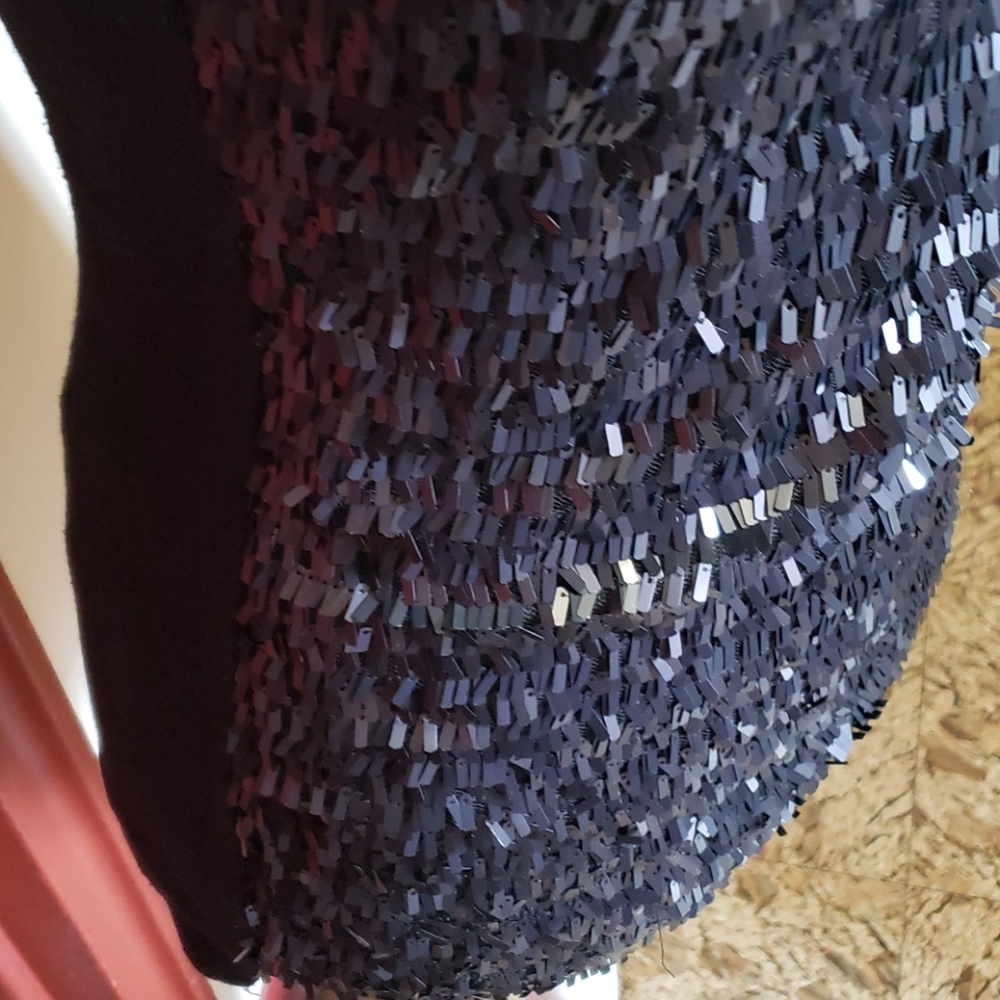 FOCUS Black Sequin Spaghetti Camisole SZ M - Picture 14 of 16